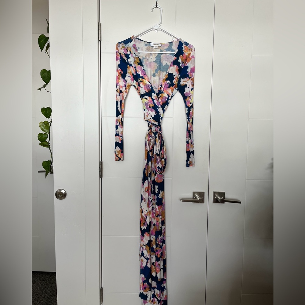 Yumi Kim floral pattern jersey wrap maxi dress